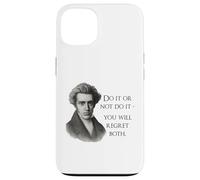 Cita de Kierkegaard: «Hazlo o no», Meme del filósofo Carcasa para iPhone 13