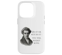 Cita de Kierkegaard: «Hazlo o no», Meme del filósofo Carcasa para iPhone 14 Pro