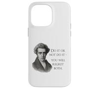 Cita de Kierkegaard: «Hazlo o no», Meme del filósofo Carcasa para iPhone 14 Pro MAX