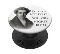 Cita de Kierkegaard: «Hazlo o no», Meme del filósofo PopSockets PopGrip Adhesivo