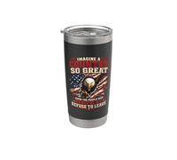 Cita de la bandera patriótica del águila «Imagina un país tan grande» Vaso térmico de acero inoxidable de doble pared