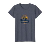 Cita de la Biblioteca Reading Is My Superpower, Regalo para Amantes de los Libros Camiseta, Mujer, Azul Jaspeado, XL