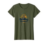 Cita de la Biblioteca Reading Is My Superpower, Regalo para Amantes de los Libros Camiseta, Mujer, Verde Oliva, M