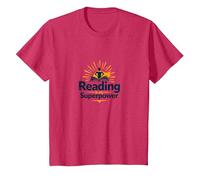 Cita de la Biblioteca Reading Is My Superpower, Regalo para Amantes de los Libros Camiseta, Niños, Rojo Jaspeado, 2 años
