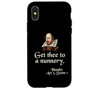 Cita de la camisa de Shakespeare: Get Thee To A Nunnery, Hamlet Carcasa para iPhone X/XS