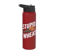 Cita de la enfermedad celíaca del gluten - trigo estúpido Stainless Steel Insulated Water Bottle