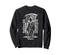 Cita de la Muerte de Grim Reaper, Bandera Estadounidense, Grunge Desgastado Sudadera