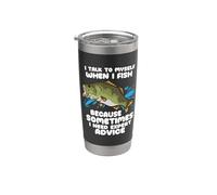 Cita de la temporada de pesca de pescador I Talk To Myself When I Fish Vaso térmico de acero inoxidable de doble pared
