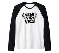 Cita de la Victoria de Julio César Veni Vidi Vici Camiseta Manga Raglan