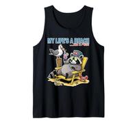 Cita de la Vida de la Playa de Mapache y la Cita de la Vida Camiseta sin Mangas