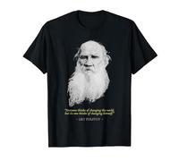 Cita de Leo Tolstoi Camiseta, Hombre, Negro, 5XL