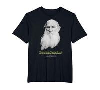 Cita de Leo Tolstoi Camiseta, Hombre Tallas Grandes, Negro, 5X Alto