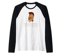 Cita de Marco Aurelio sobre la Felicidad - Filosofía Romana Antigua Camiseta Manga Raglan
