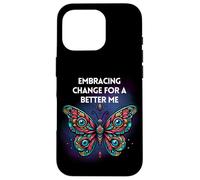 Cita de Mariposa inspiradora Transformación Crecimiento Personal Carcasa para iPhone 16 Pro