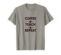 Cita de motivación para Maestros de café, enseñar a Repetir Camiseta, Hombre, Pizarra, 3XL
