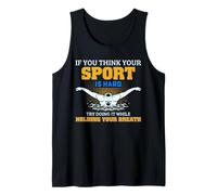 Cita de natación Hard Sport Hold Your Breath Funny Camiseta sin Mangas