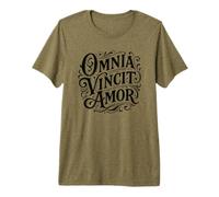 Cita de Omnia Vincit Amor Latin Love Conquers All Camiseta Premium