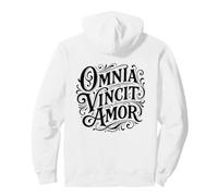Cita de Omnia Vincit Amor Latin Love Conquers All Sudadera con Capucha