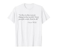 Cita de Oscar Wilde para Vivir una Vida Plena Camiseta