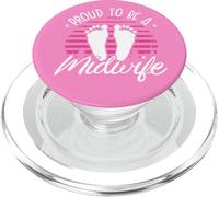 Cita de partería Orgullosa de ser una partera PopSockets PopGrip para MagSafe