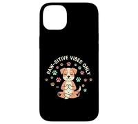 Cita de Paw-sitive Vibes Only, Amante de los Animales, para Perros Carcasa para iPhone 14 Plus
