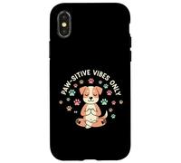 Cita de Paw-sitive Vibes Only, Amante de los Animales, para Perros Carcasa para iPhone X/XS
