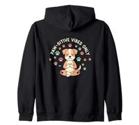 Cita de Paw-sitive Vibes Only, Amante de los Animales, para Perros Sudadera con Capucha