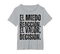 Cita de Santiago Abascal Camiseta, Mujer Tallas Grandes, Gris Jaspeado, 3XL Grande