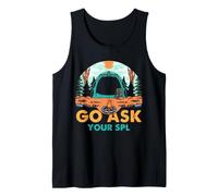 Cita de Scout SPL Humor Camping Troop Leader para Acampar al Aire Libre Camiseta sin Mangas
