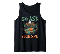 Cita de Scout SPL Humor Camping Troop Leader para Acampar al Aire Libre Camiseta sin Mangas