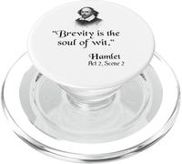 Cita de Shakespeare: Hamlet - Brevity es el Alma del ingenio PopSockets PopGrip para MagSafe