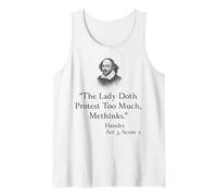 Cita de Shakespeare Hamlet - La Dama Doth protesta Demasiado Camiseta sin Mangas