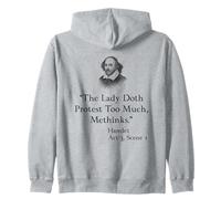 Cita de Shakespeare Hamlet - La Dama Doth protesta Demasiado Sudadera con Capucha