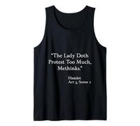 Cita de Shakespeare - La Dama Doth protesta Demasiado - Hamlet Camiseta sin Mangas