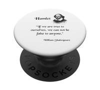 Cita de Shakespeare - Si somos fieles a nosotros mismos - Rey Lear PopSockets PopGrip Adhesivo