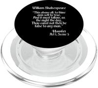 Cita de Shakespeare - To Thine Own Be True - Hamlet PopSockets PopGrip para MagSafe