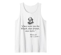 Cita de Shakespeare - Una Vez más en la Brecha Queridos Amigos Camiseta sin Mangas