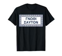 Cita de Sócrates en griego antiguo: Conócete a ti mismo Gnothi Seauton Camiseta