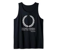 Cita de Sócrates inspiradora de filosofía Griega clásica Camiseta sin Mangas