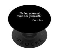 Cita de Sócrates - para encontrarte a ti Mismo, Piensa por ti Mismo. PopSockets PopGrip Adhesivo