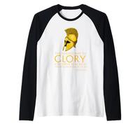 Cita de Sócrates sobre la Gloria - Filosofía Griega clásica Antigua Camiseta Manga Raglan