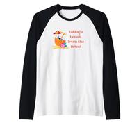 Cita de Soft Life sobre tomarse un Descanso de la Rutina: Modo de Vacaciones Camiseta Manga Raglan
