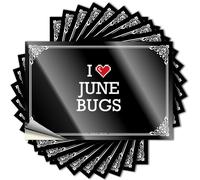 Cita de sombrero de cacao | I Love June Bugs divertido para decoración de alcohol (6 x 9 cm)