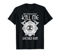 Cita de Supervivencia de un Guerrero Vikingo, hachas nórdicas Que corren rápido, Humor, Arte Camiseta