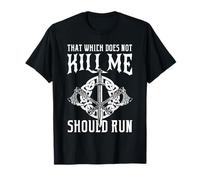 Cita de Supervivencia de un Guerrero Vikingo, hachas nórdicas Que corren rápido, Humor, Arte Camiseta