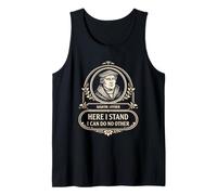 Cita de Teología Reformada Martin Luther Here I Stand Camiseta sin Mangas