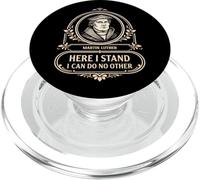 Cita de Teología Reformada Martin Luther Here I Stand PopSockets PopGrip para MagSafe