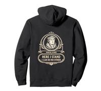Cita de Teología Reformada Martin Luther Here I Stand Sudadera con Capucha