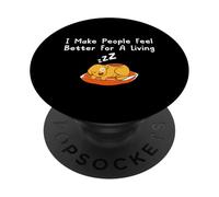Cita de Terapeuta de Perros I Make People Feel Better Kawaii Puppy PopSockets PopGrip Adhesivo