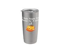 Cita de terapeuta de perros I Make People Feel Better Kawaii Puppy Vaso térmico de acero inoxidable de doble pared